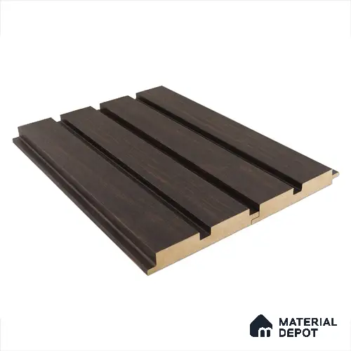 Black Wooden Louver 163 F Bog Oak 9 ft x 4.7 inch MDF Panel - 18 mm | Suitable for Feature Wall, TV Unit & Living Room | Width is Subjected to 5% Variation